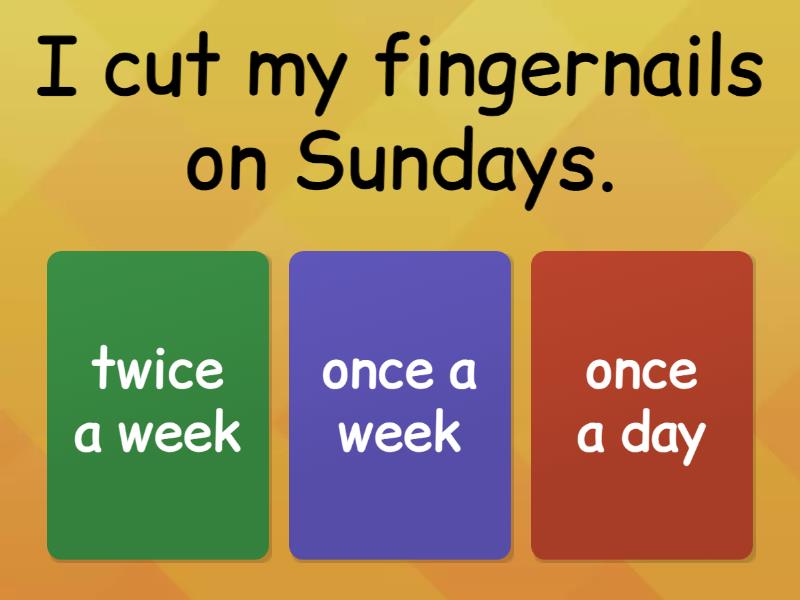 Adverbs of definite frequency () - Quiz