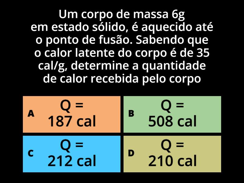 Calor Latente - Quiz