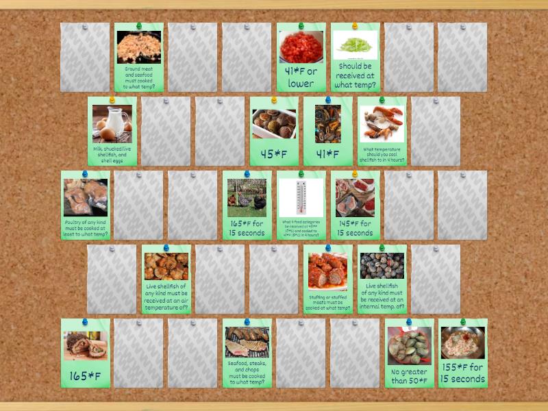 Servsafe Temperatures Scott Matching pairs