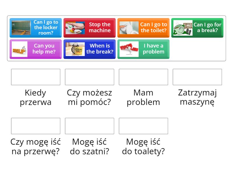 Useful phrases production 1 - Match up