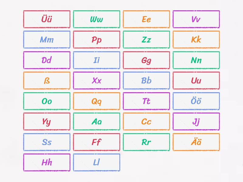 Das Alphabet (A1) - Flip tiles