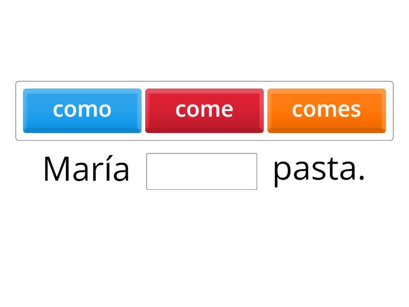 Beber/comer - Missing word