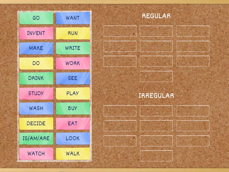 SIMPLE PAST VERBS - Group sort