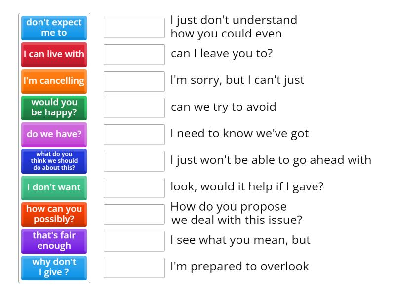 negotiations phrases synonyms - Match up