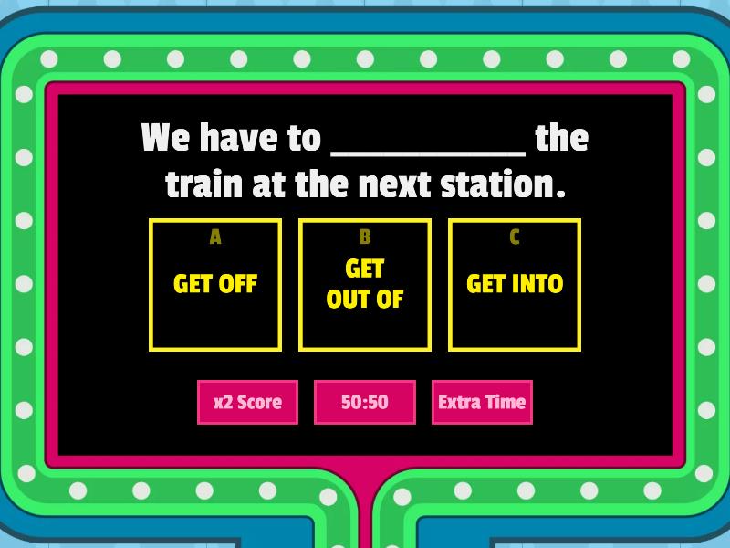 PHRASAL VERBS with GET - Gameshow quiz