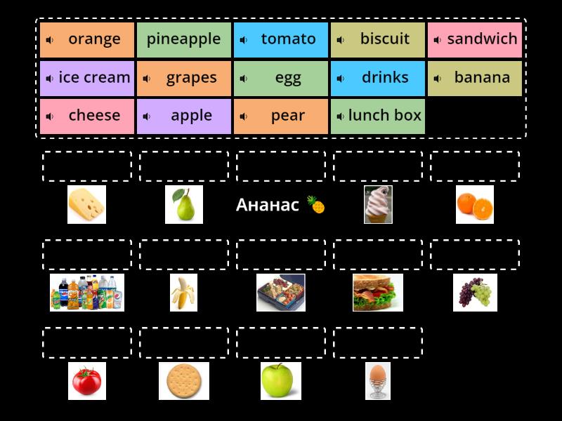 FF1 Unit 9 Food - Match up