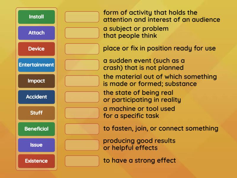 Wordwall - Match Up