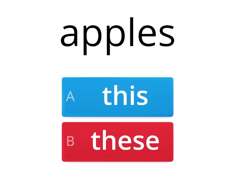 This Vs These - Quiz