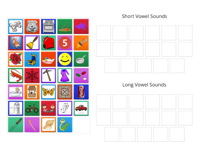 Long and Short Vowel Sort - Group sort
