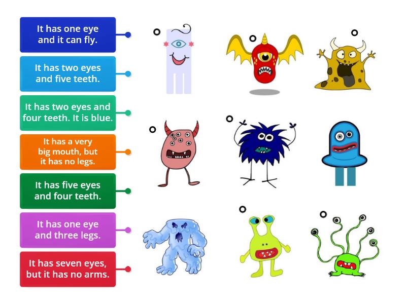 A monster. Describe a Monster. Monsters to describe. Monsters for describing. Monsters to describe for Kids.