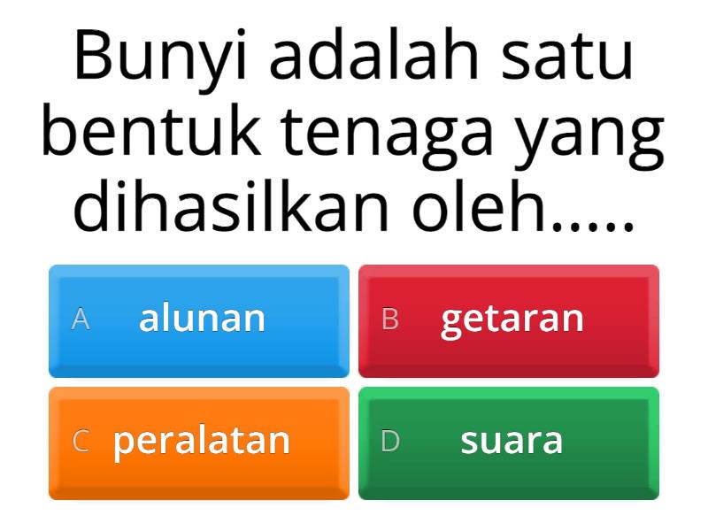 GELOMBANG BUNYI KELAS V SDN SIDOMULYO - Cuestionario