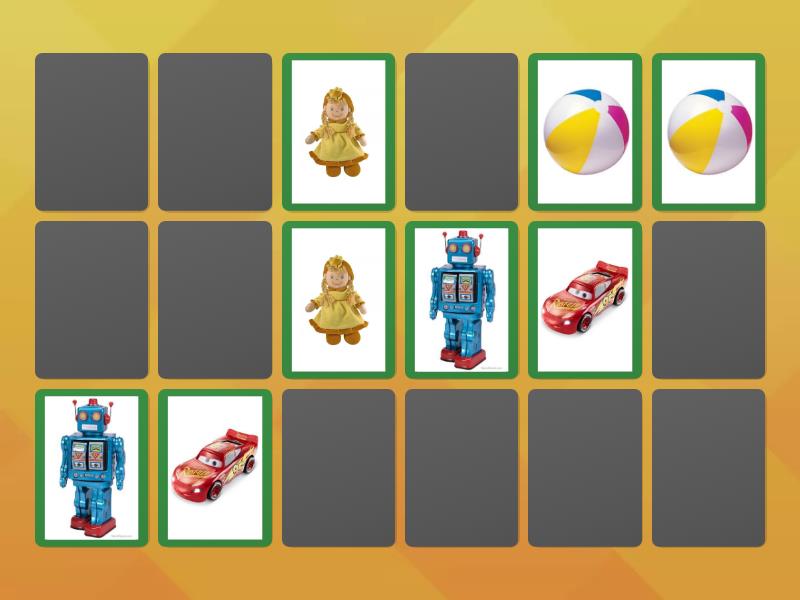 Toys Memory Game - Matching Pairs