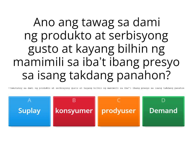 Demand - Quiz