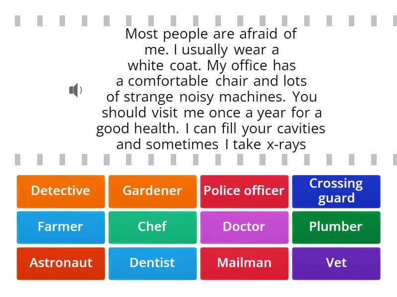 Guess jobs riddle - Find the match
