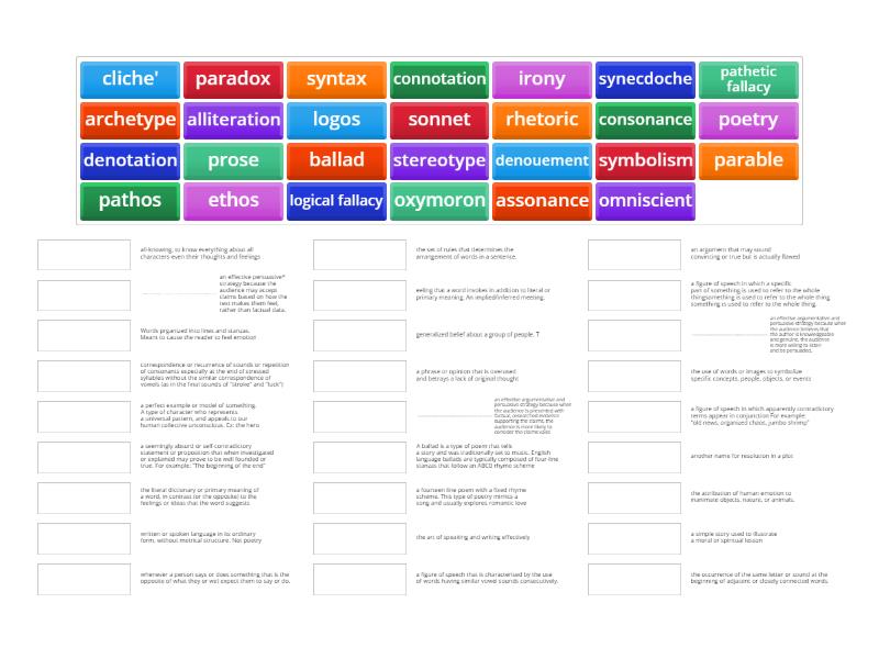NWEA specialty words - Match up