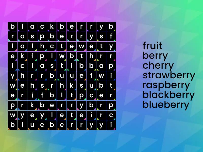 Fruit - Wordsearch