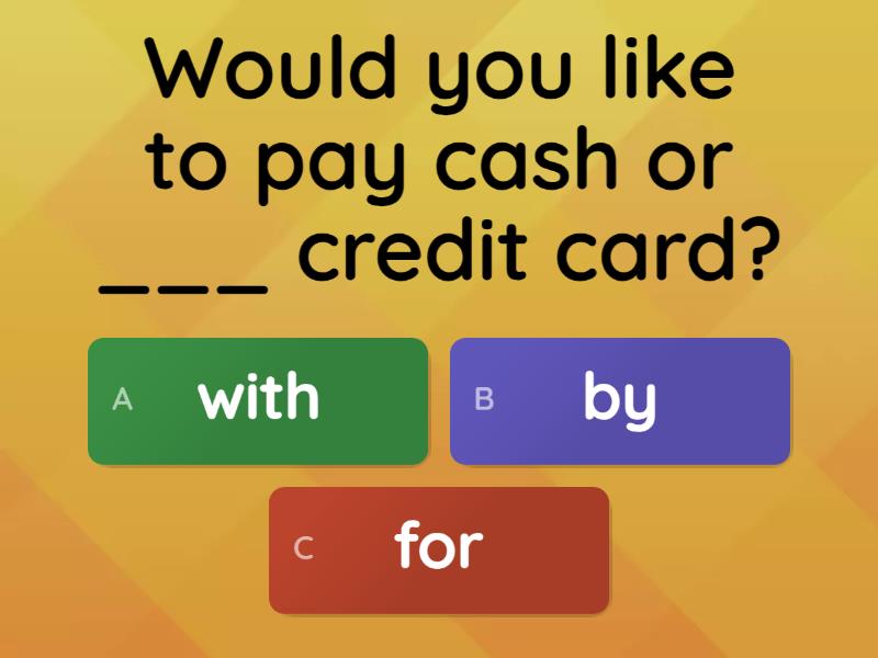 Money - prepositions - Quiz