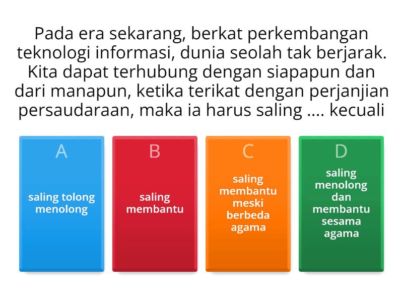 Peluang Dan Tantangan Pancasila - Quiz