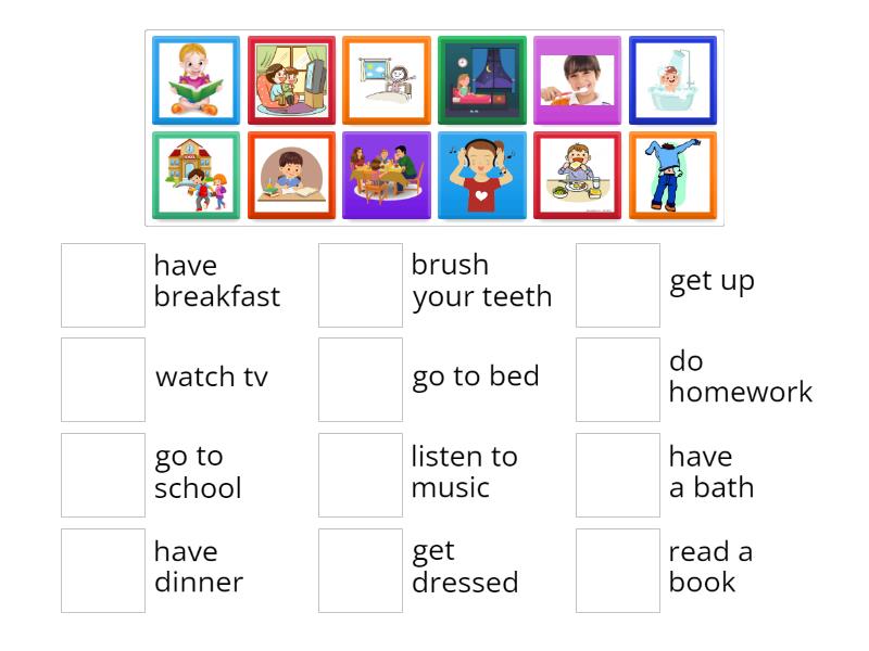 Daily routine - Match up