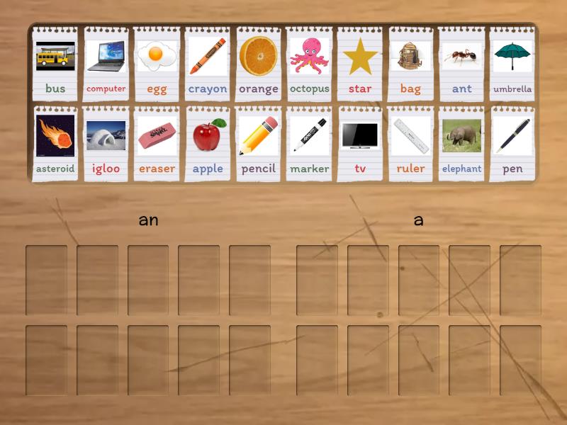 Articles A / AN - Group sort