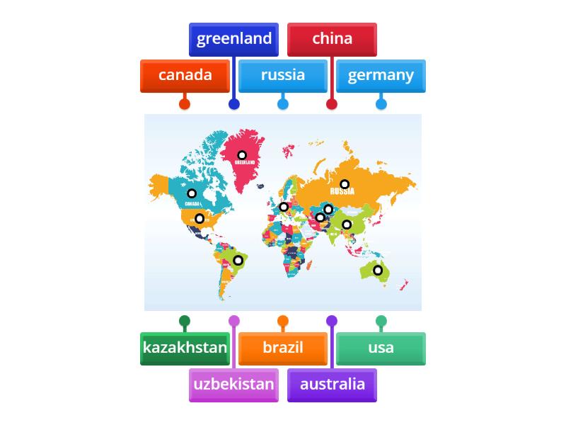 find the country - Labelled diagram