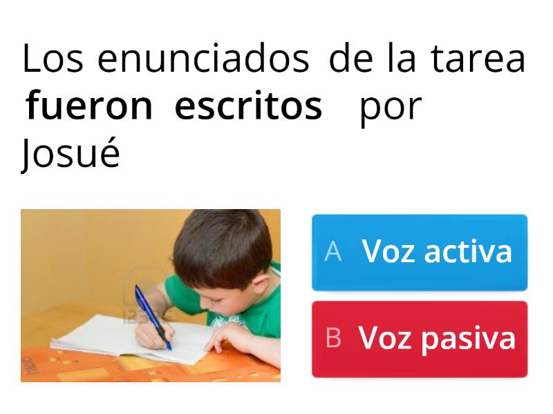 VOZ ACTIVA Y VOZ PASIVA. Evaluación - Cuestionario