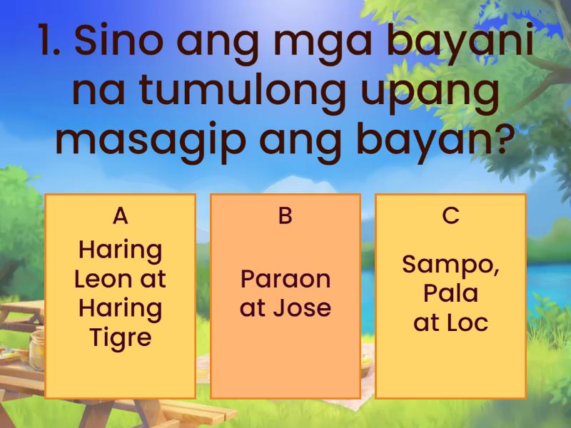 Ang Alamat ng Sampalok - Quiz