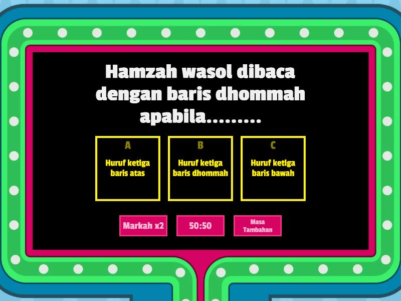 Cara Bacaan Hamzah Wasol Gameshow Quiz