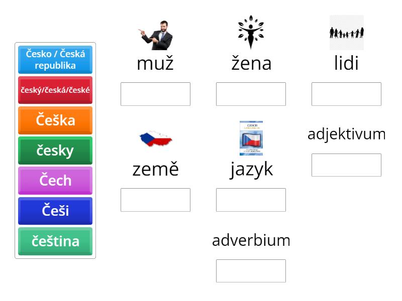 Čech, Češka, Češi; Česko; čeština; český; česky - Group sort