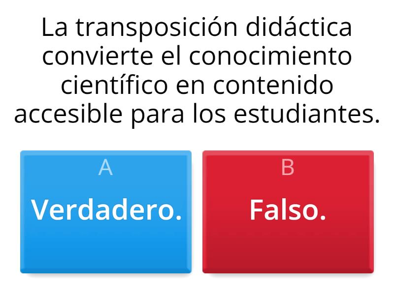 Transposición didáctica Quiz
