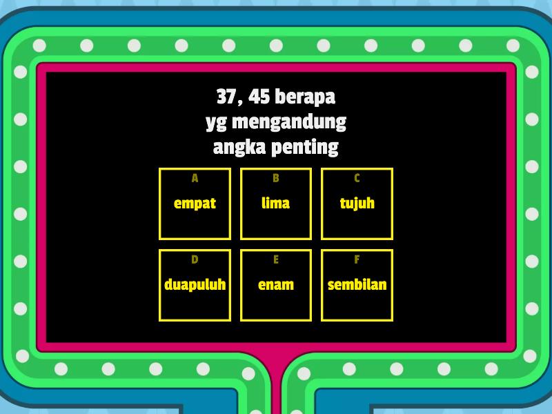 Ulangan Angka Penting - Gameshow Quiz