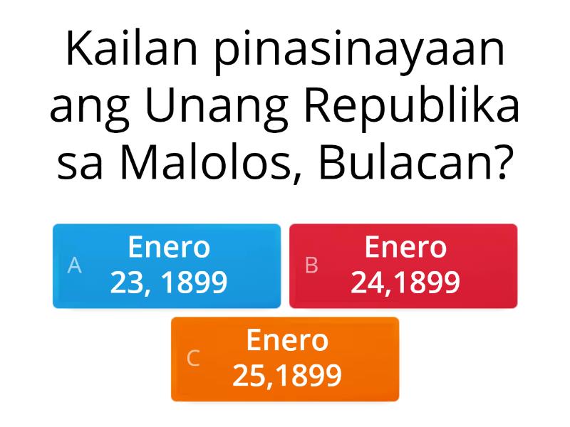 ARALING PANLIPUNAN 6 - Quiz