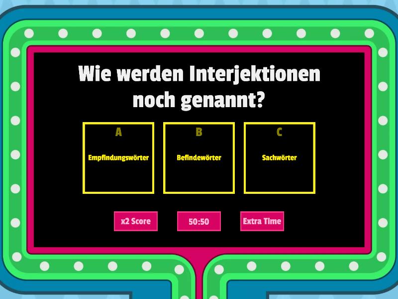 Interjektionen - Merktext - Gameshow Quiz