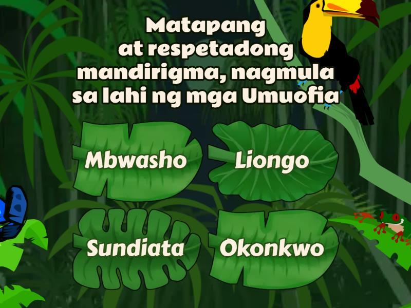 Mga Tauhan : Paglisan - Cuestionario