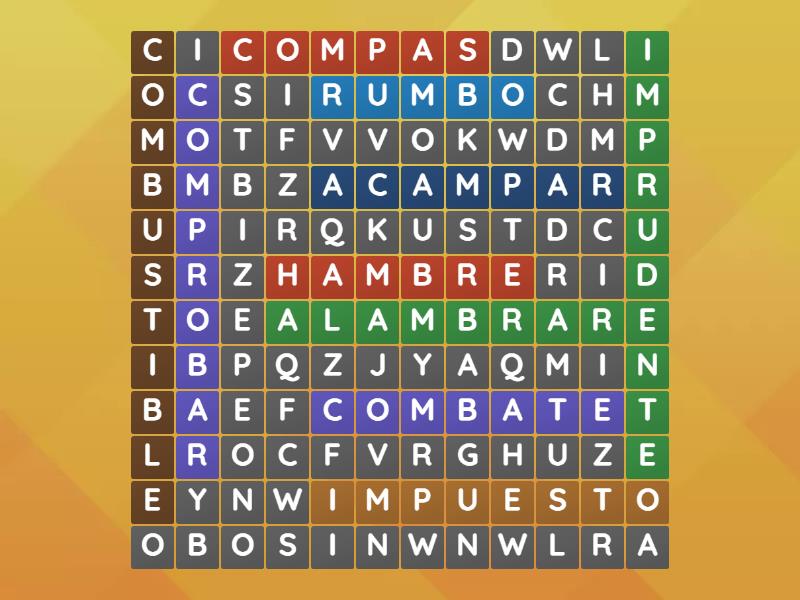 PALABRAS MP MB - Sopa de letras