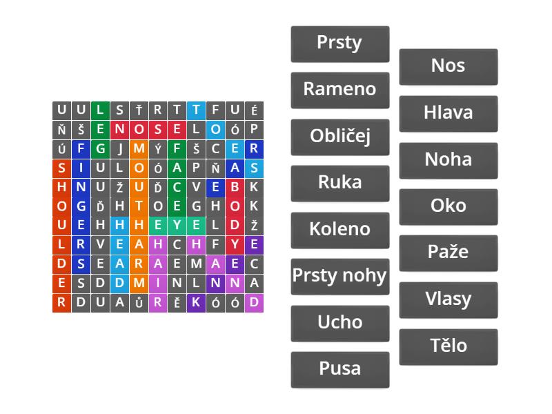 krizovka telo - Wordsearch