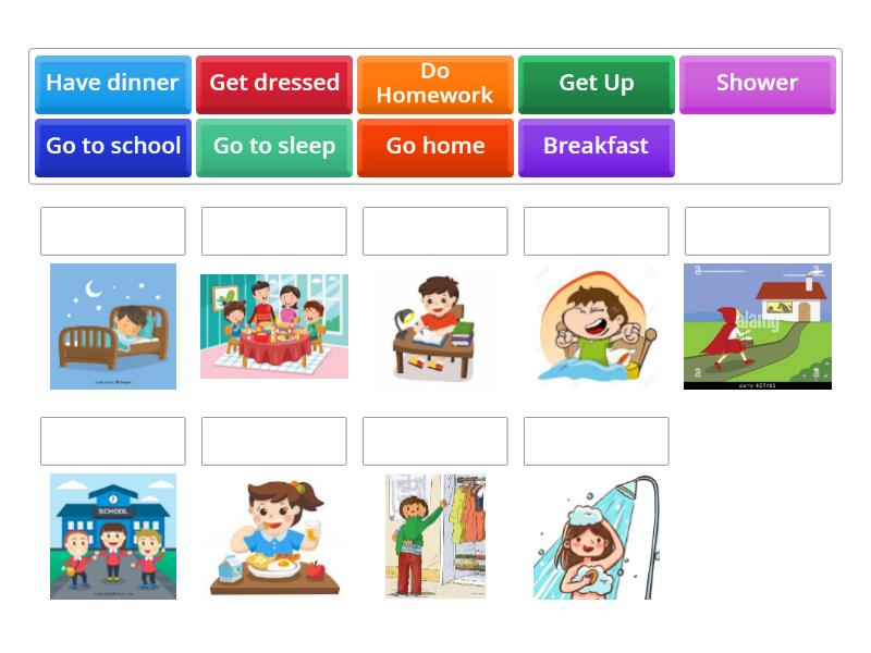 Daily routine - Match up