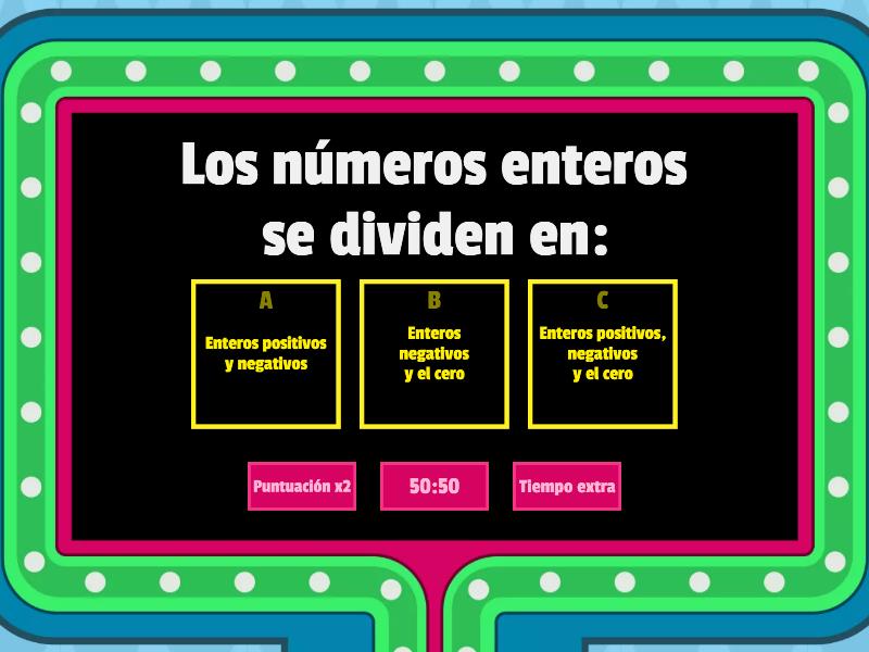 Introducción A Los Números Enteros - Game Show De TV