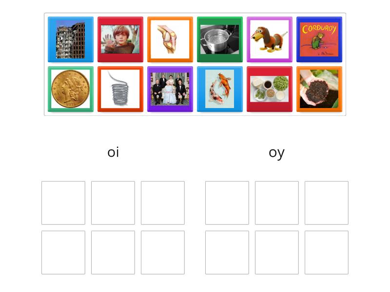 oi and oy picture sort - Group sort