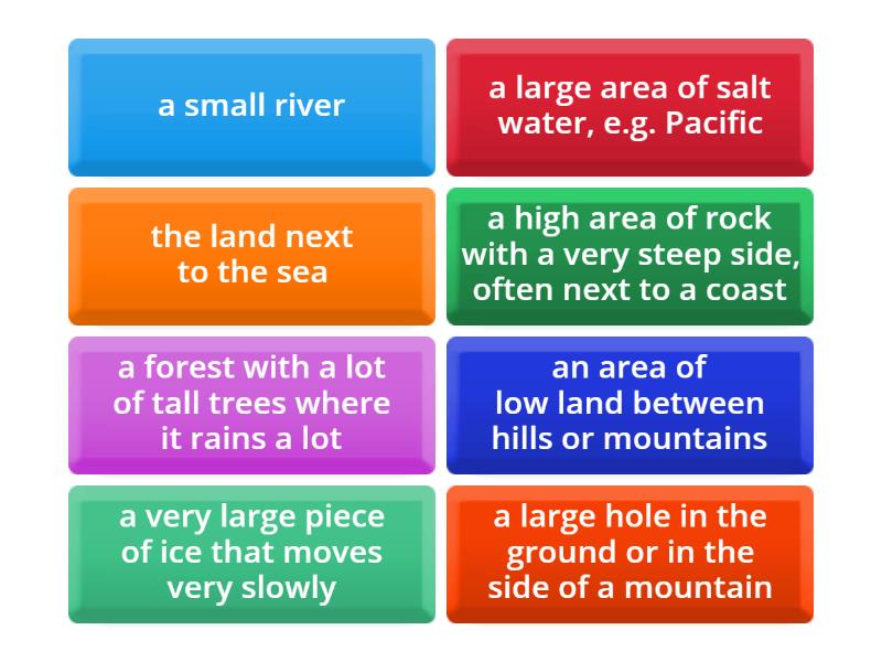 Geographical features Roadmap B1 unit 3 vocabulary - Flip tiles