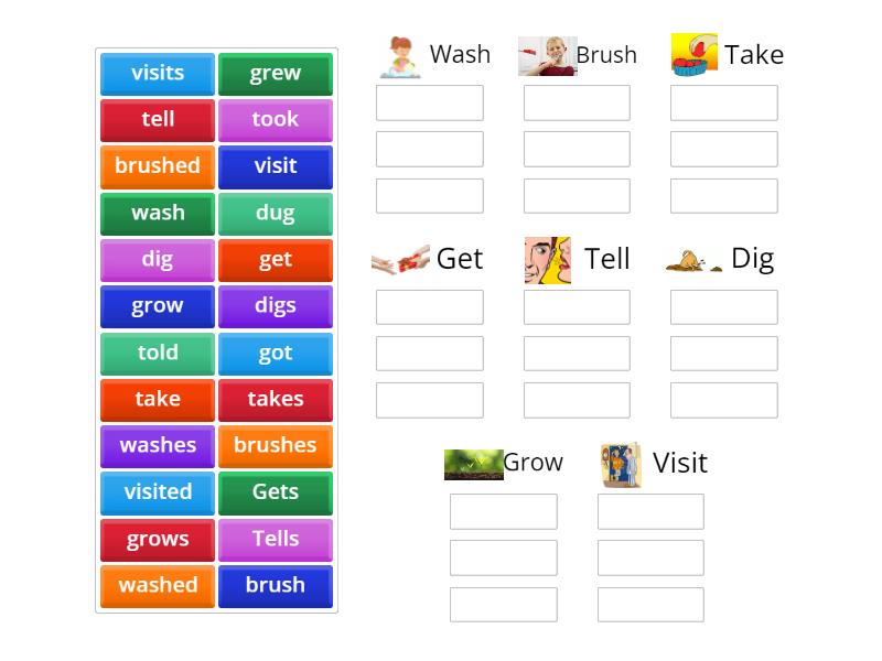 Verbs - Group sort
