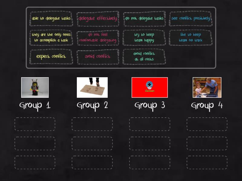 Leadership Styles - Group sort