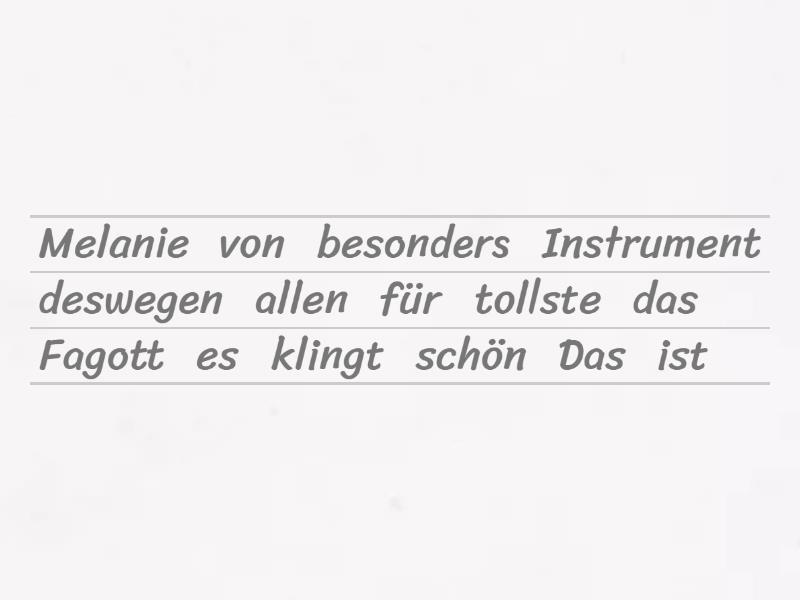 Darum, deswegen, deshalb, weil - Reordenar