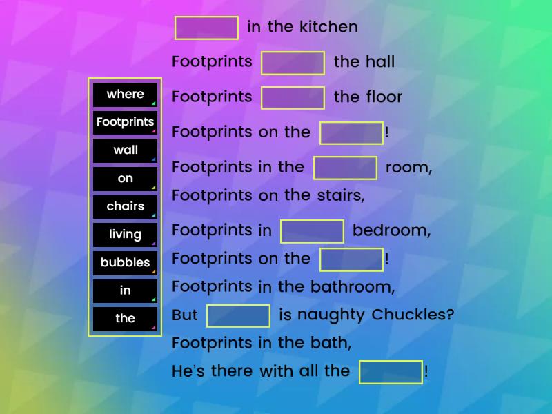 Spotlight 2 3b Footprints in the kitchen - Complete the sentence