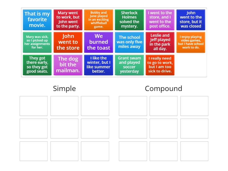 simple-and-compound-sentences-group-sort