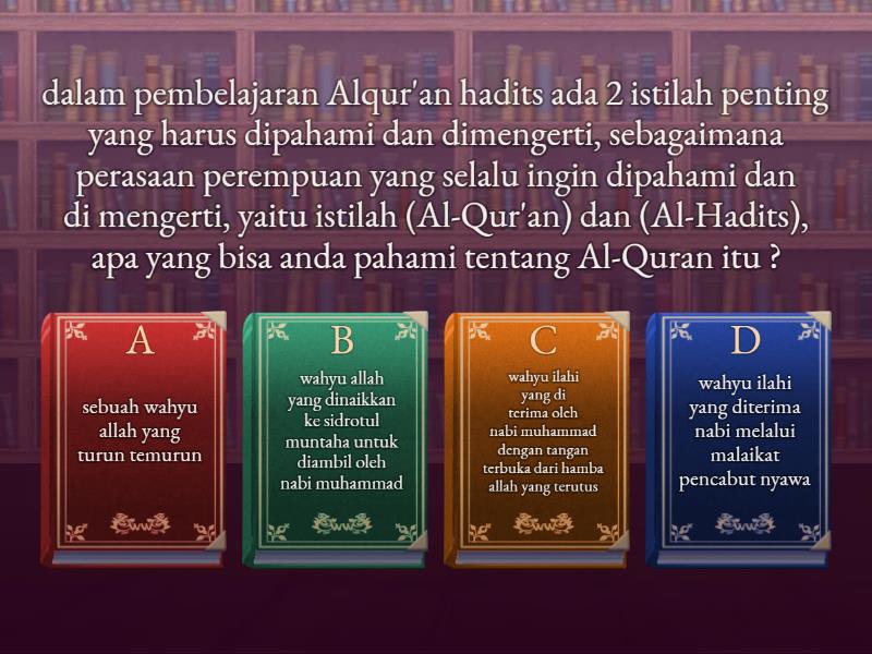 Soal Al-Qur'an Hadits - Quiz