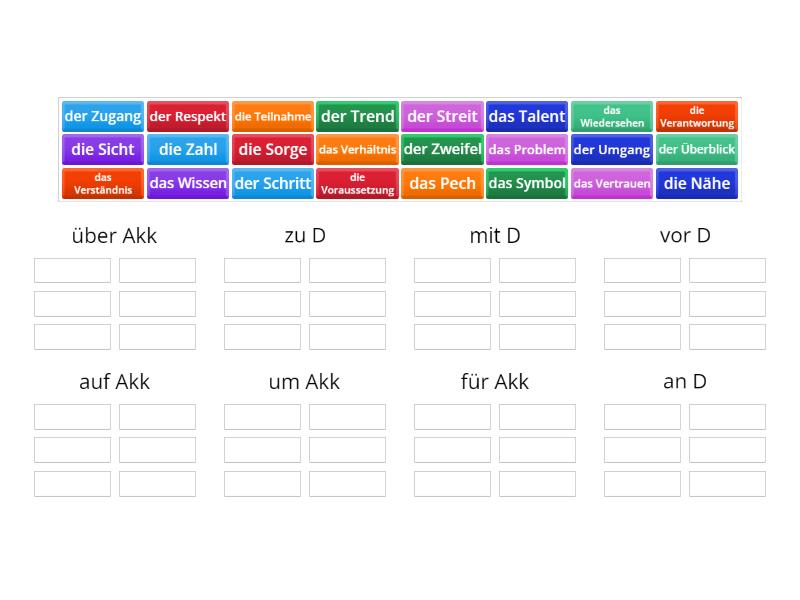 Nomen B2 Teil 3 - Group sort