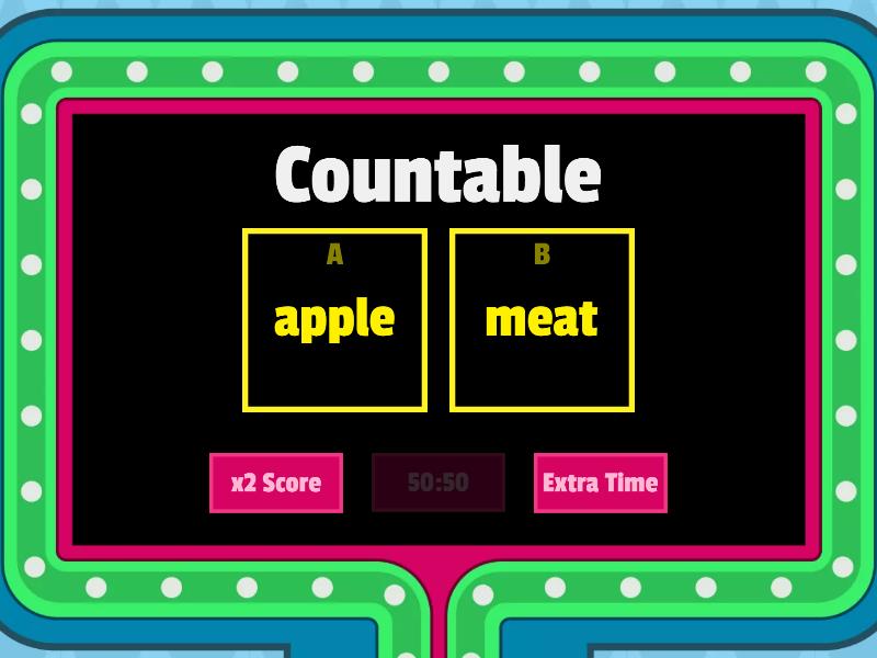 Choose the correct answer the Countable and uncountable nouns ...