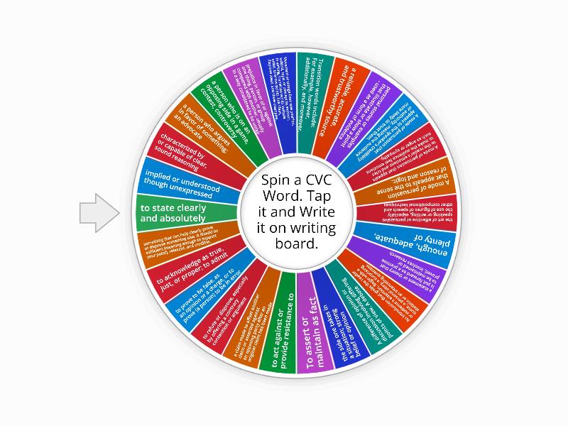 Argument Vocabulary - Random wheel