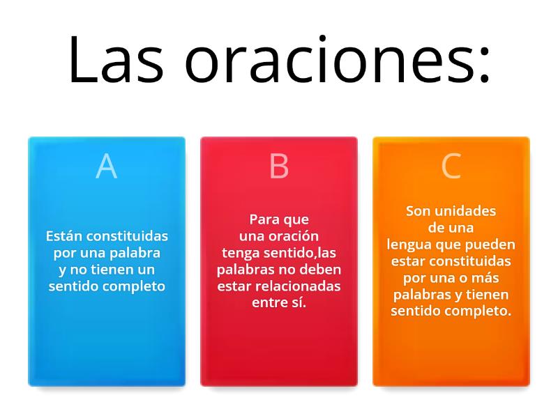 Oraciones Simples,sustantivos Y Su Clasificación. - Quiz